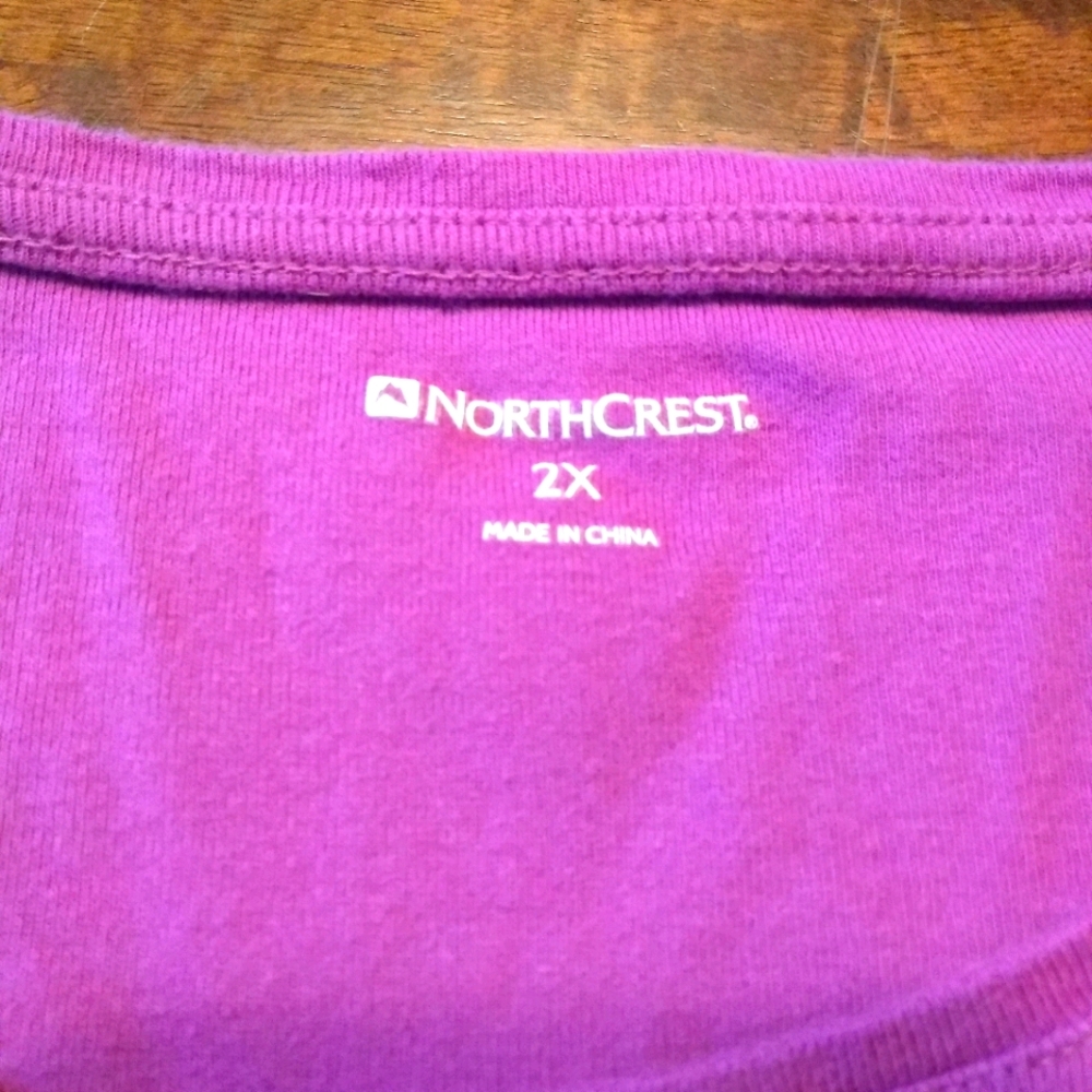 Northcrest 2x purple women's shirt